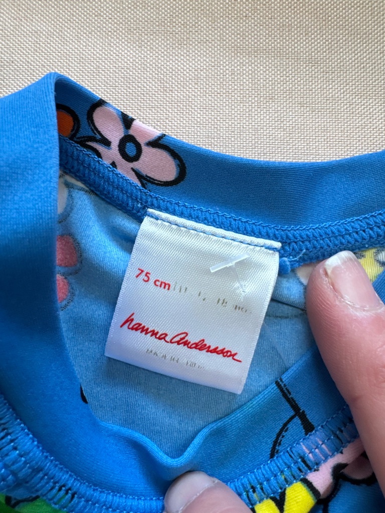 Hanna Andersson Bright Blue Floral Rashguard Two-Piece Set — image 3 of 3